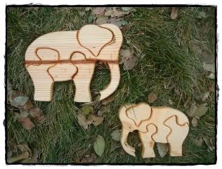 Natural Wooden Elehphant Puzzle