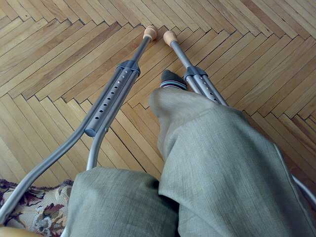 Pants and crutches from Langelina