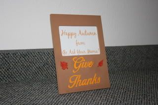 "Give Thanks" Hand Painted 4x6 Picture Frame