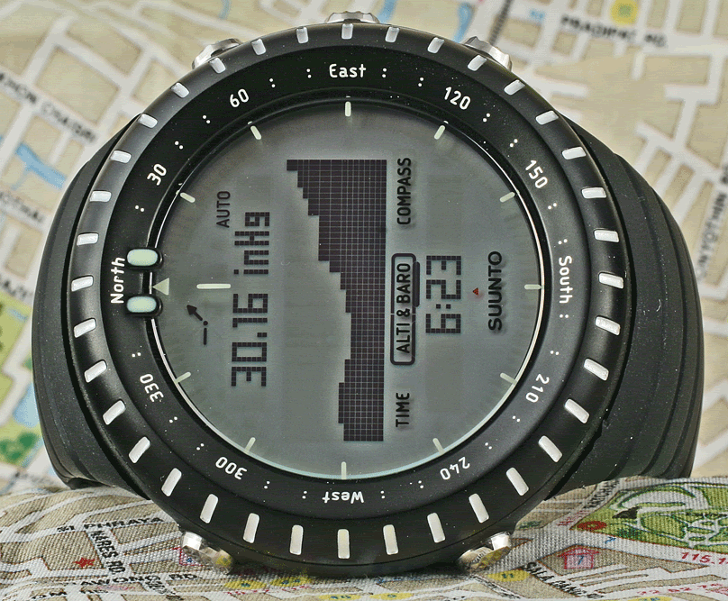 Barometer watches with no button pressing to use the barometer.