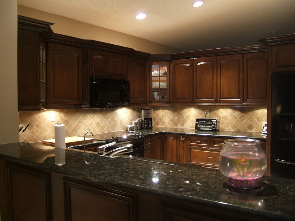 More Tumbled Marble Backsplash Kitchen