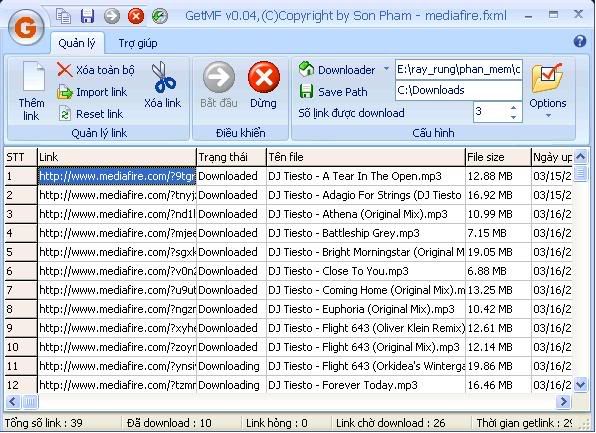 GetMF 0.04b - Tự động download link từ Mediafire