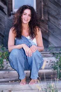 Donna Ulisse in overalls