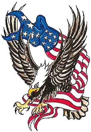 American eagle tattoo flash design