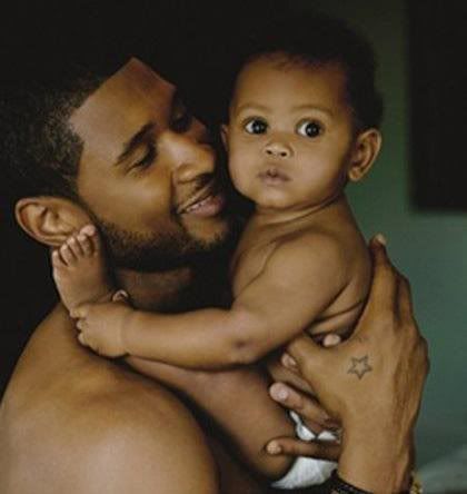 Usher &amp; His Son Pictures, Images and Photos