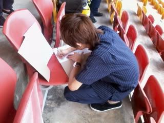 Terence copying something..