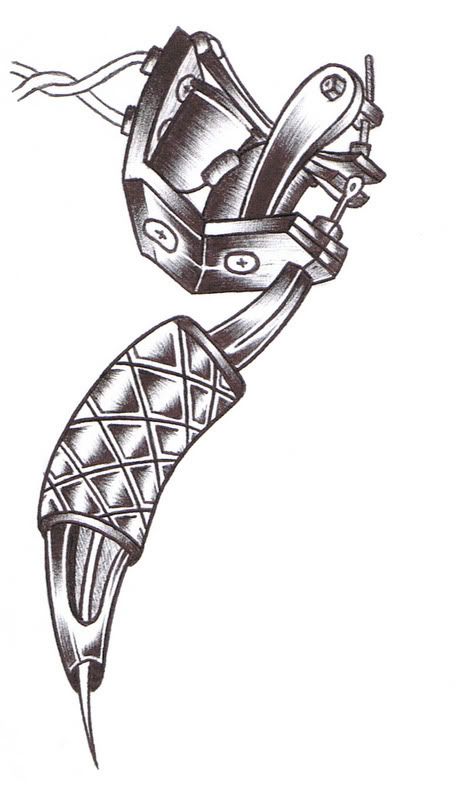 tatgunjpg drawing of a tattoo gun