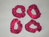 pink bandanna scrunchies