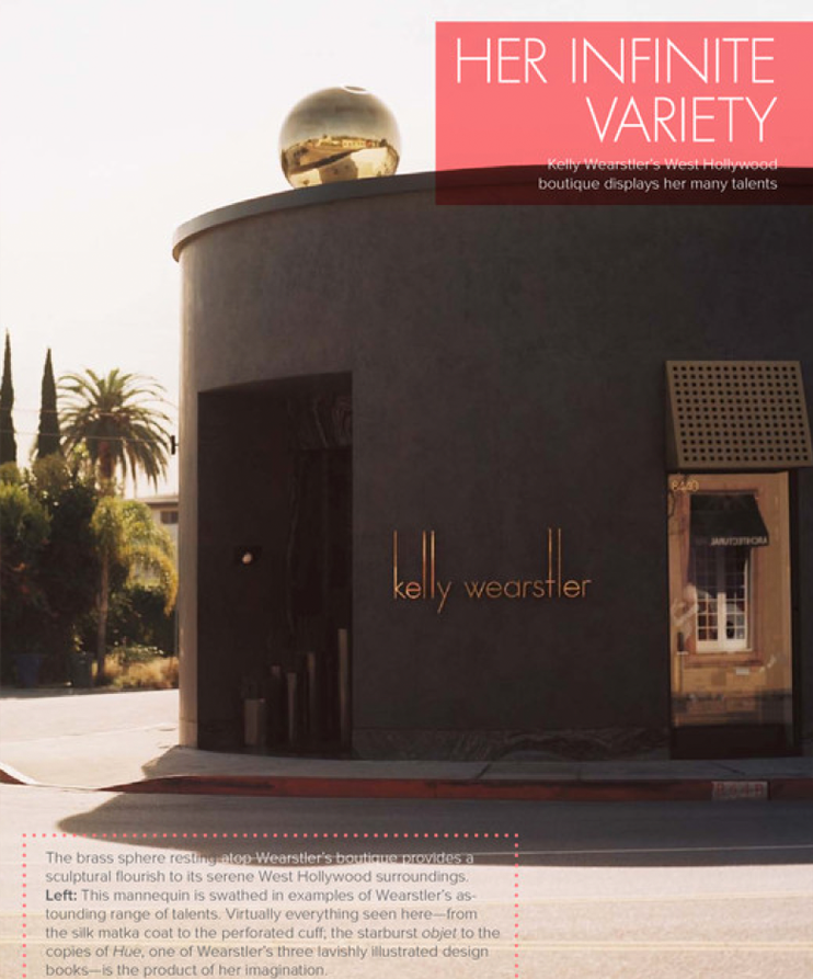 lonny magazine march april 2012 issue kelly wearstler LA boutique