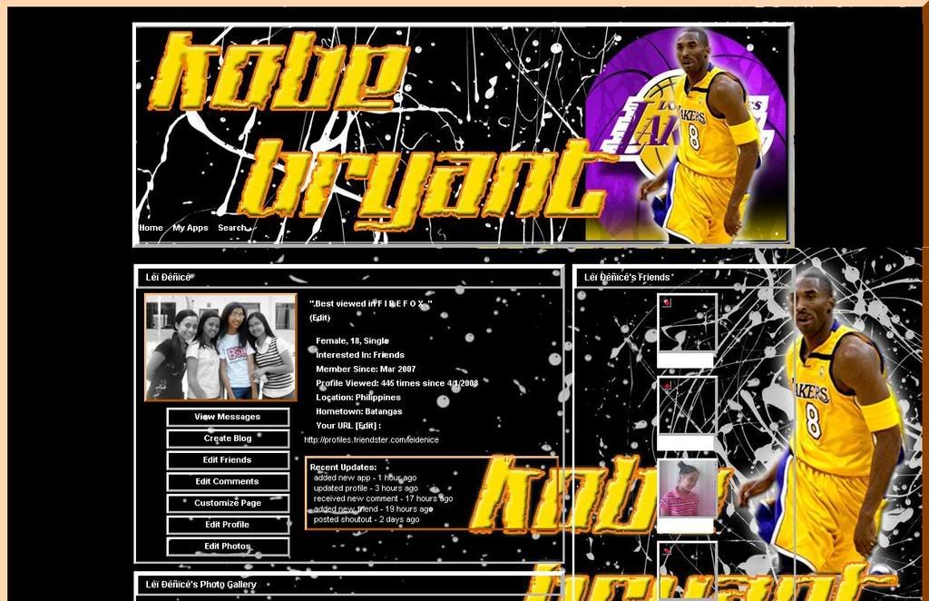 Kobe Bryant Layout