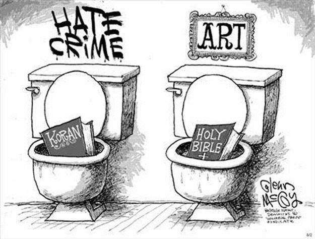 trashing_koran_hate_crime_bible_art.jpg