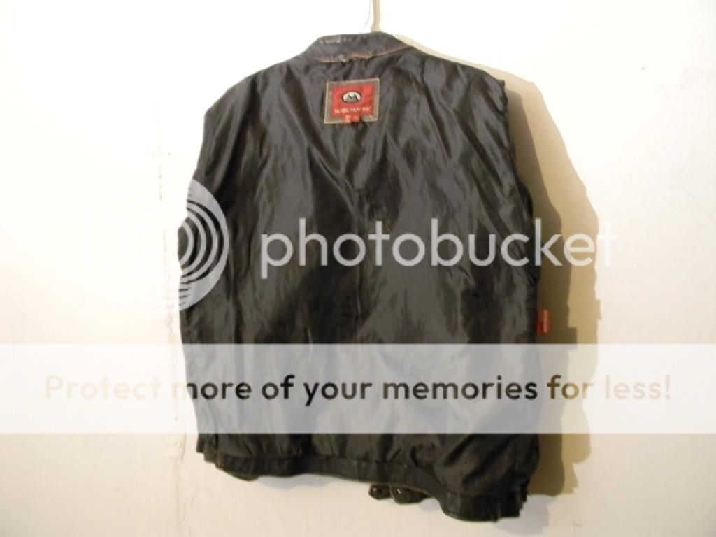 Mens Sz Large Marc Mattis Leather Motorcycle Jacket Excellent