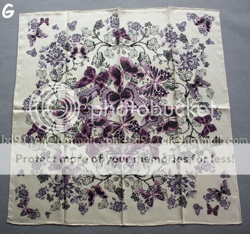 2011 Autumn Elegant Brand Handmade 100% Twill Silk Scarf Butterfly 